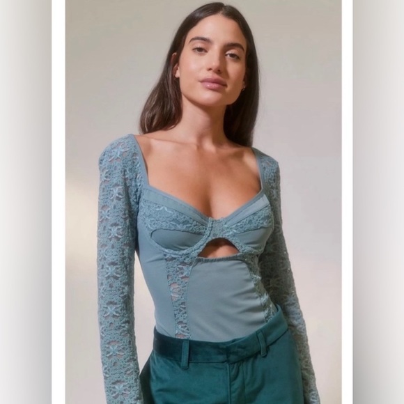 Urban Outfitters Tops - Out From Under Dark Romantic Lace Bodysuit  Size S